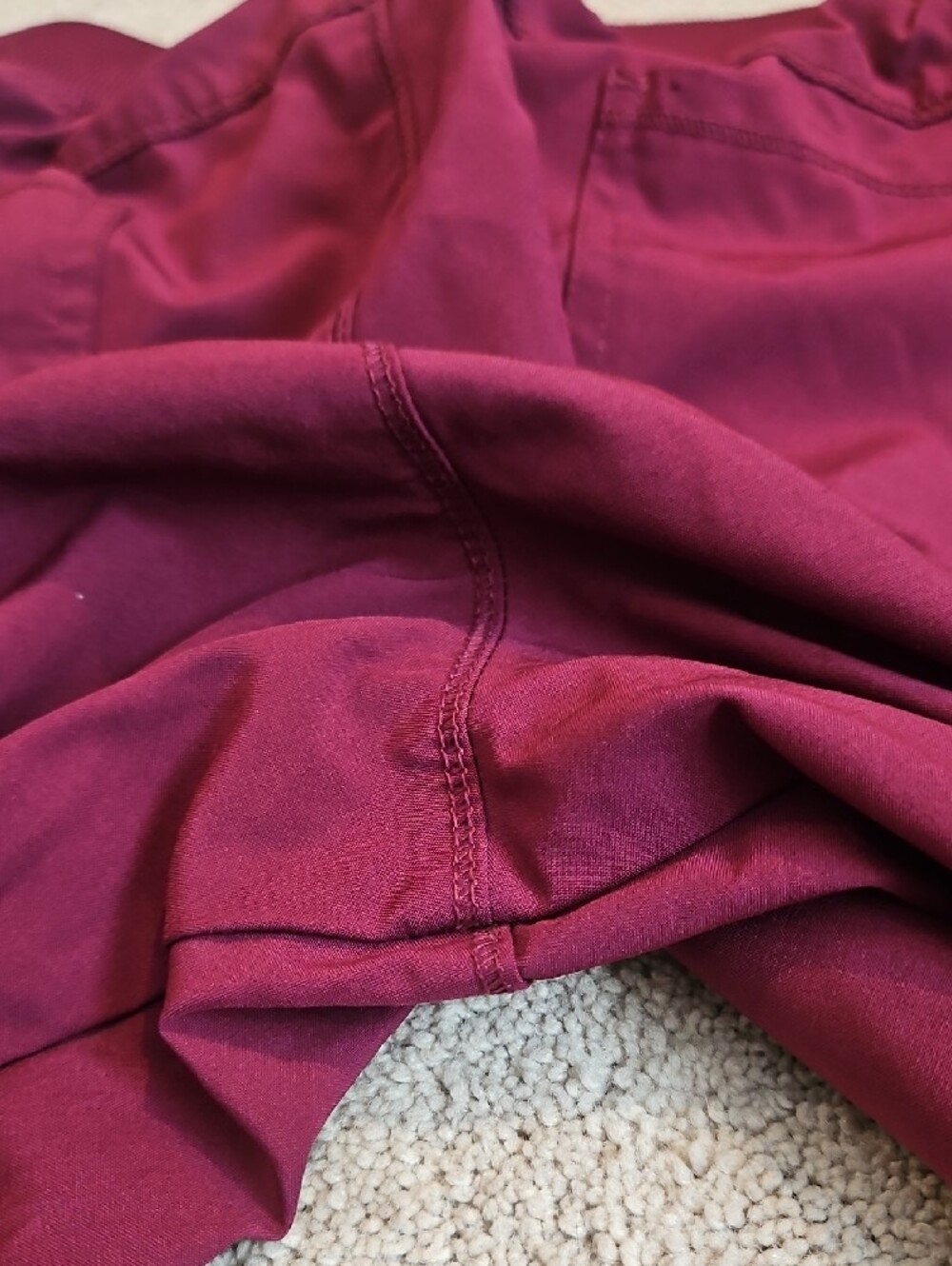 Women's Scrub Set Jogger Pants - Burgundy/Fuschia - Picture 13 of 13